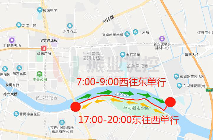 圖8 南堤?hào)|路延長(zhǎng)段潮汐流向圖
